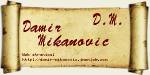 Damir Mikanović vizit kartica